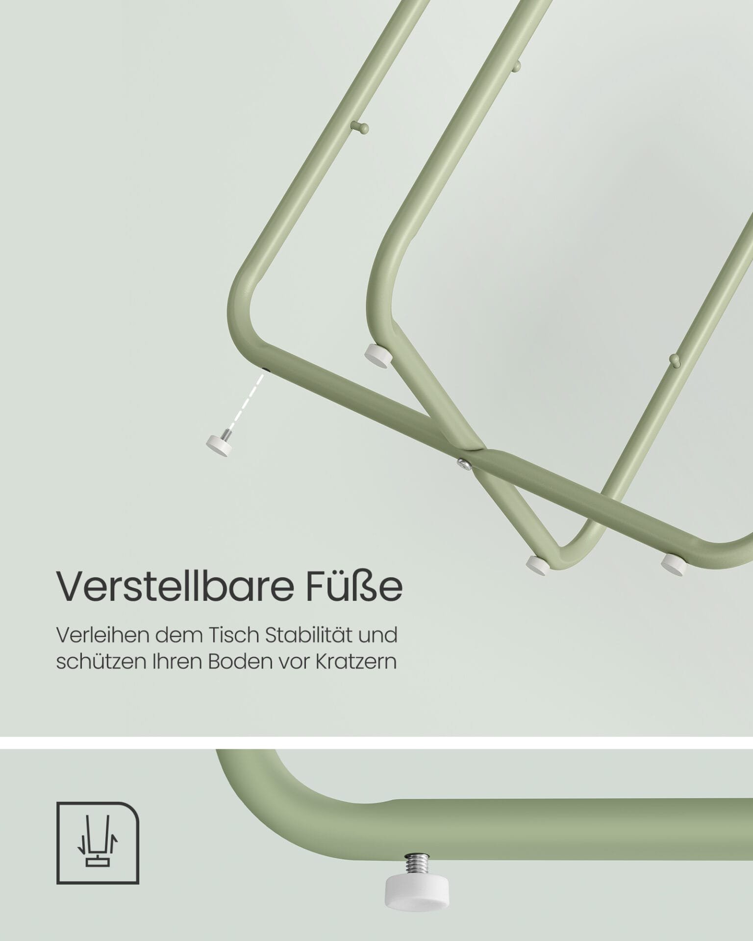 Nattduksbord med Tygkorg, Sängbord För Vardagsrummet, Lagergrönt Och Krämvit 7 Nattduksbord med Tygkorg, Sängbord För Vardagsrummet, Lagergrönt Och Krämvit - Bild 7