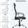 Kontorsstol med justerbart ryggstöd och armstöd för ergonomisk komfort.