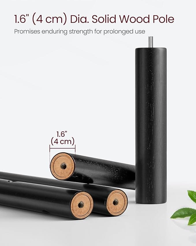 Klädhängare i Massivt Trä, Fristående Hall med 8 Krokar, Bläcksvart 4 Klädhängare i Massivt Trä, Fristående Hall med 8 Krokar, Bläcksvart - Bild 4