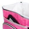 Pink kylväska med isolering och zip-förvaring för mat och dryck.