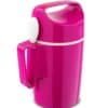 Färgglad rosa termos för mat och dryck, 850 ml kapacitet.