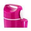 Färgglad rosa termos för drycker, 850 ml kapacitet, perfekt för middagsresor.