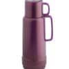Termos i silverfärgad design för drycker, 1 liter kapacitet.
