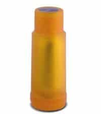 ROTPUNKT termos 1L i gult, tillverkad i Tyskland för hållbarhet.