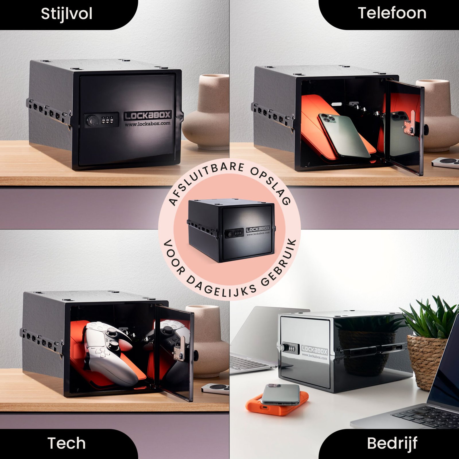 Lockabox One™ Låsbar medicinskåp - Förvaringsbox med kodlås - Svart 3 Lockabox One™ Låsbar medicinskåp - Förvaringsbox med kodlås - Svart - Bild 3