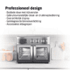 Stilren TurboTronic Airfryer XXL med dubbla dörrar i köksscen.