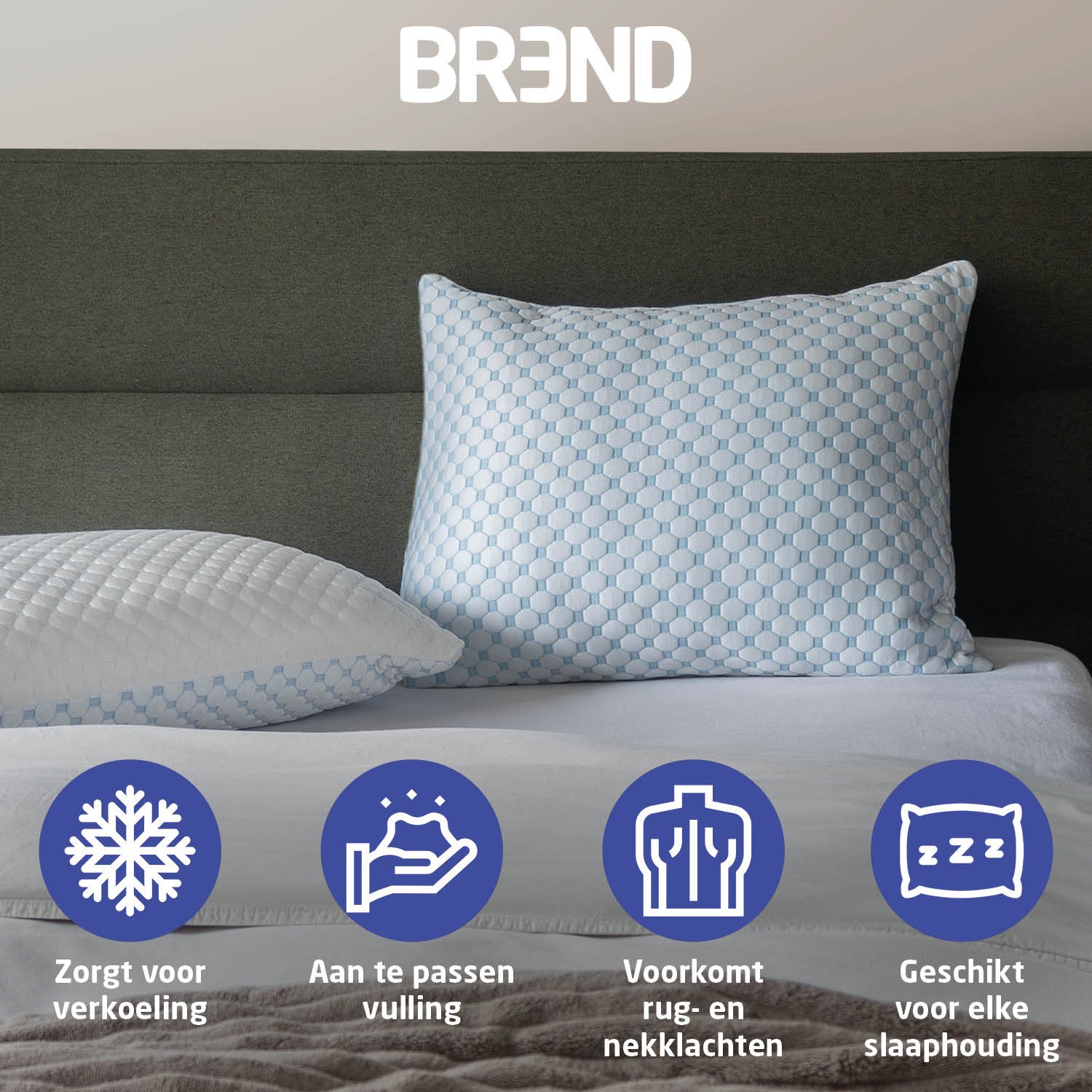 Justerbart huvudkudde för alla typer av sovare – 50 x 60 cm - Bild 3