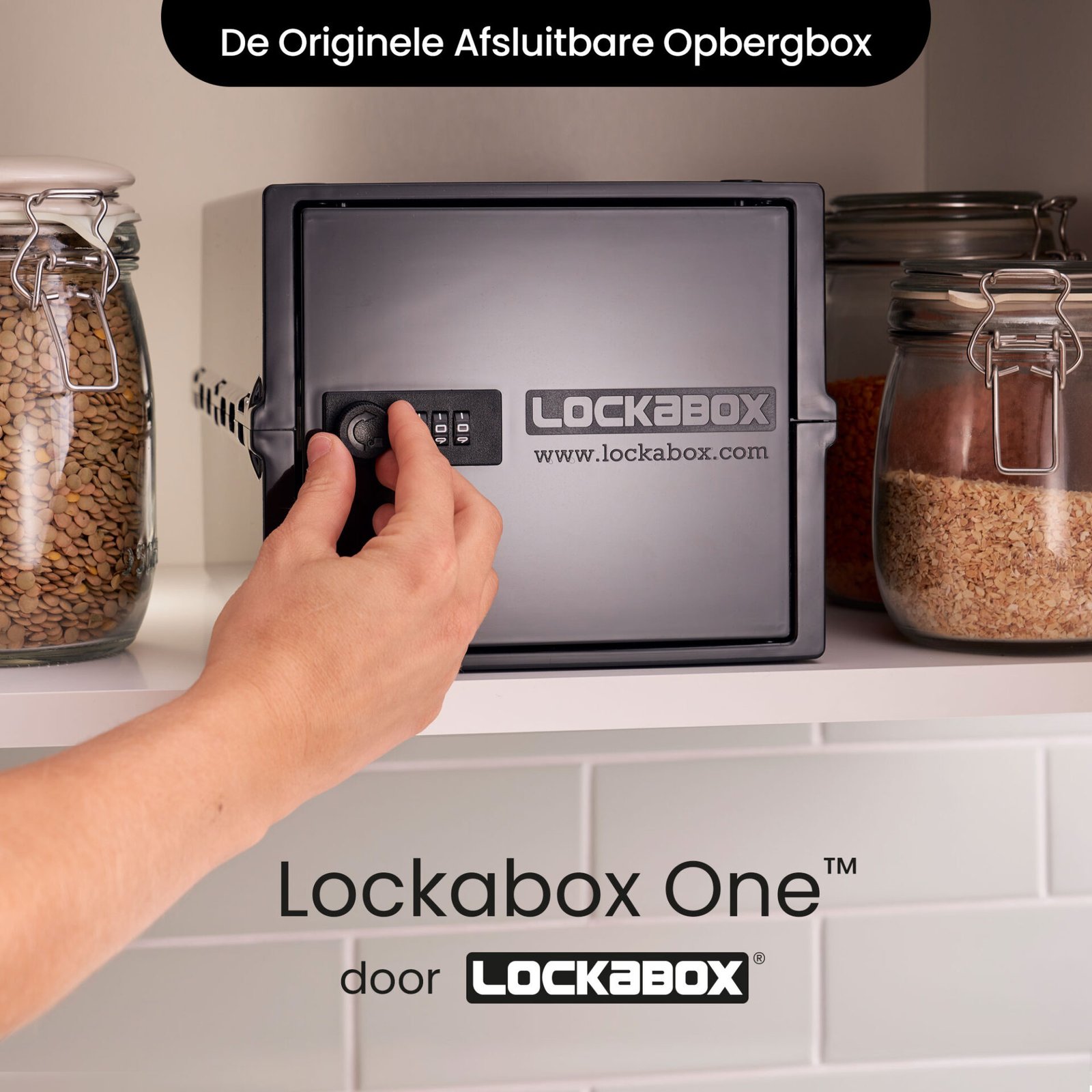 Lockabox One™ Låsbar medicinskåp - Förvaringsbox med kodlås - Svart 2 Lockabox One™ Låsbar medicinskåp - Förvaringsbox med kodlås - Svart - Bild 2