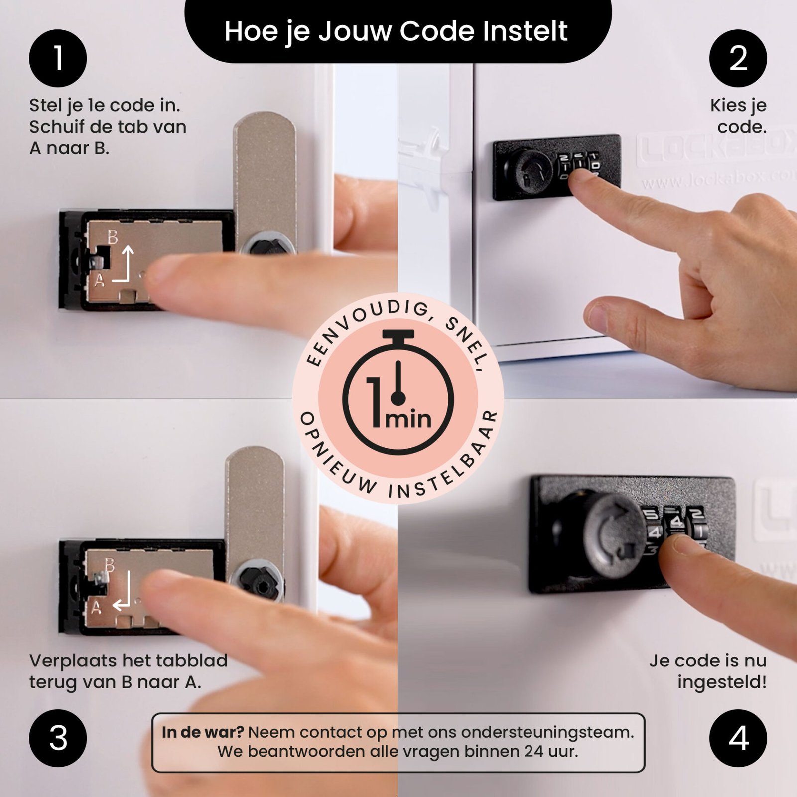 Lockabox One™ Låsbar medicinskåp - Förvaringsbox med kodlås - Svart 6 Lockabox One™ Låsbar medicinskåp - Förvaringsbox med kodlås - Svart - Bild 6