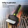 Elektrisk BBQ-borste i stål för rengöring av grillgaller.