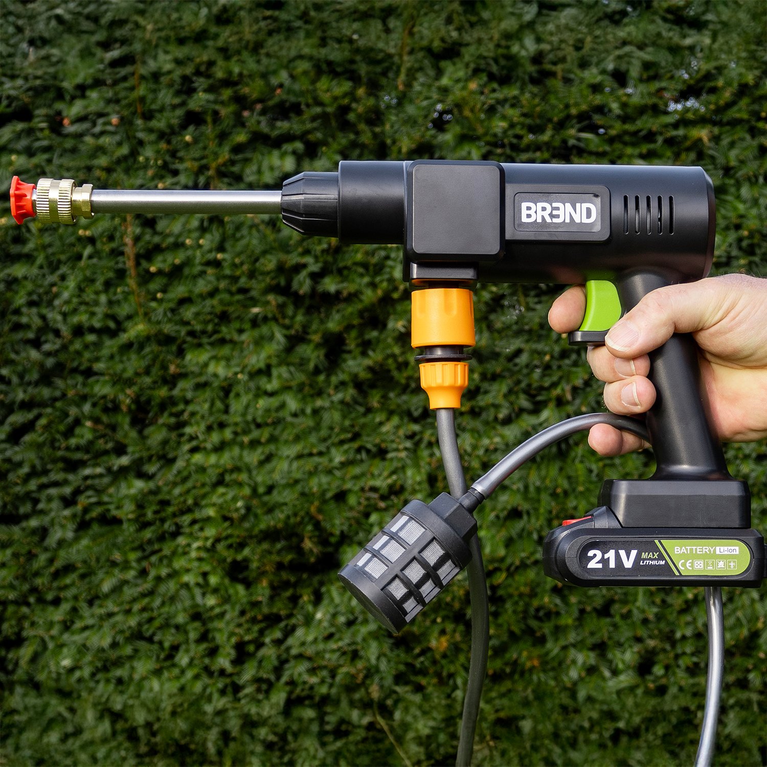 BREND Trådlös högtryckstvätt med batteri och 3 sprutpåsar - Svart 4 BREND Trådlös högtryckstvätt med batteri och 3 sprutpåsar - Svart - Bild 4