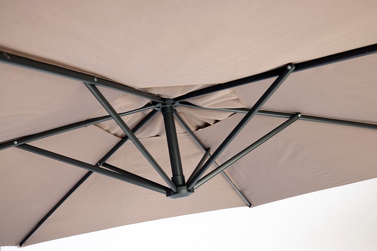 QLT Luxe XXL Parasoll - Ø 3 meter - Inklusive skyddsskydd - Taupe 4 QLT Luxe XXL Parasoll - Ø 3 meter - Inklusive skyddsskydd - Taupe - Bild 4