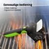 Elektrisk BBQ-borste i stål för enkel rengöring av grill.