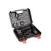 Beskæresakse kit med batteri og tilbehør i hardcase.