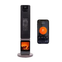 QLT Keramisk platta med atmosfärseld och WiFi – Elektrisk med app – Svart