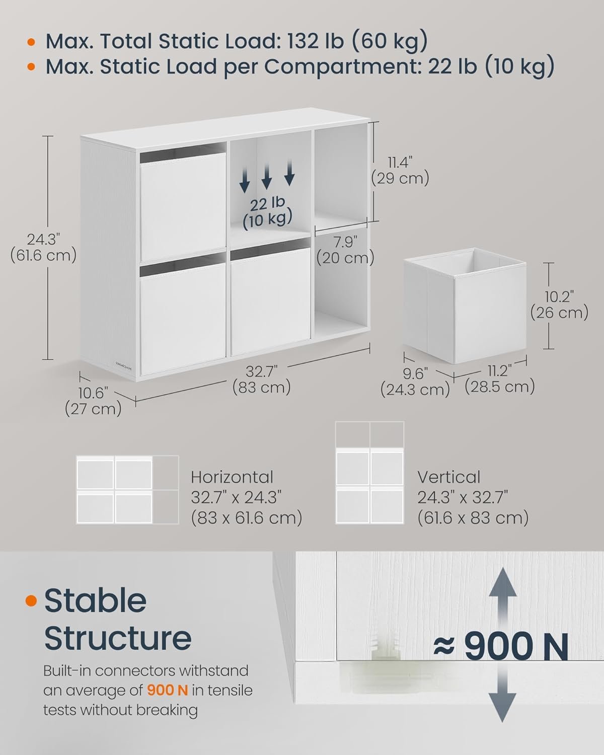 Verktygslös montering, Förvaringsenhet, Hylla, Bokhylla, 27 x 83 x 61,8 cm, Snövit 2 Verktygslös montering, Förvaringsenhet, Hylla, Bokhylla, 27 x 83 x 61,8 cm, Snövit - Bild 2