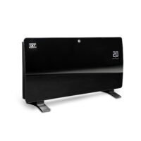 QLT Kurvad Värmepanel av Glas – Elektrisk Element med App - Svart