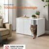 Modern kattlåda med TOOLLESS-teknologi och minimalistisk design.