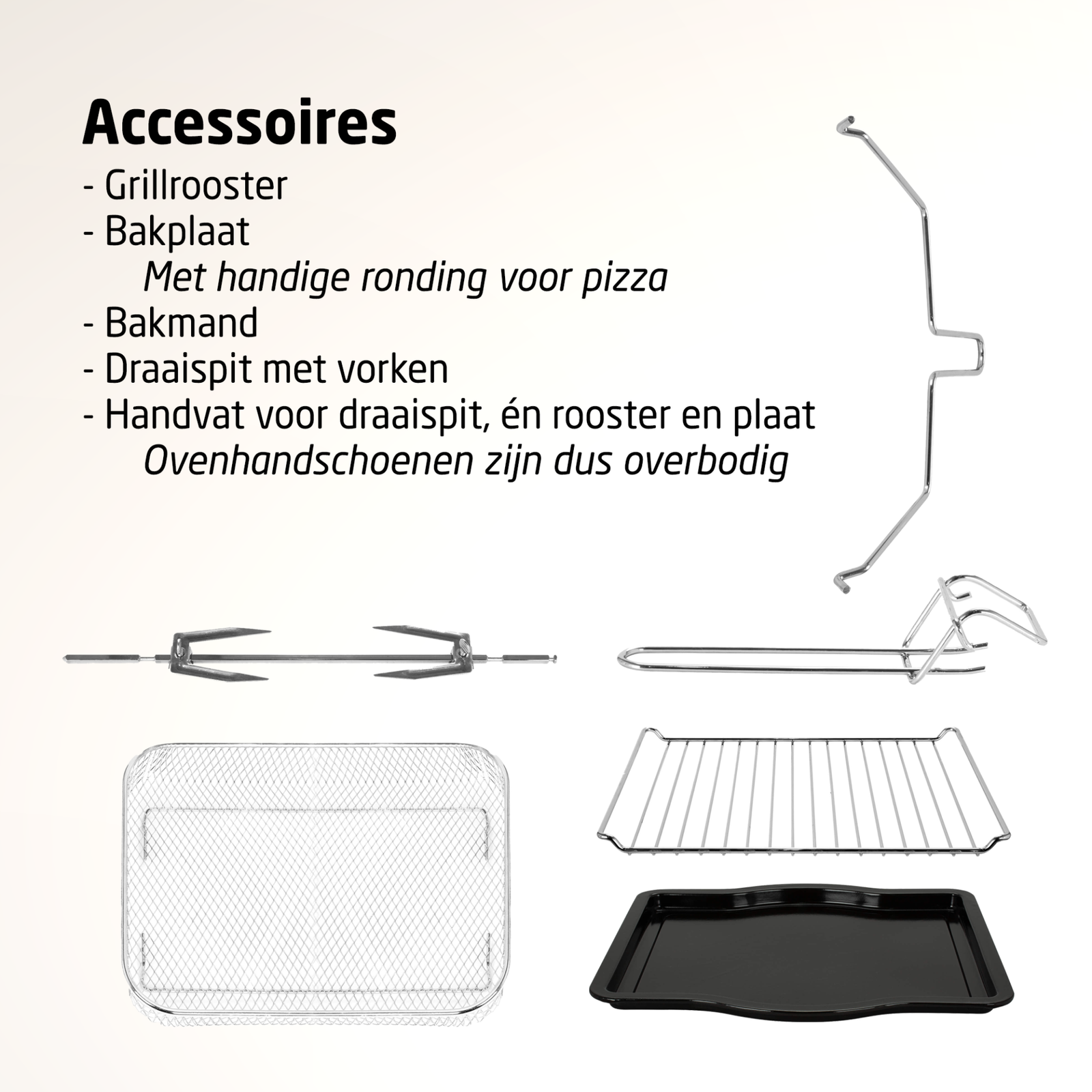 TurboTronic AFD32 Airfryer XXL och Ugn – Dubbel Dörr – 32 Liter – Svart 5 TurboTronic AFD32 Airfryer XXL och Ugn – Dubbel Dörr – 32 Liter – Svart - Bild 5