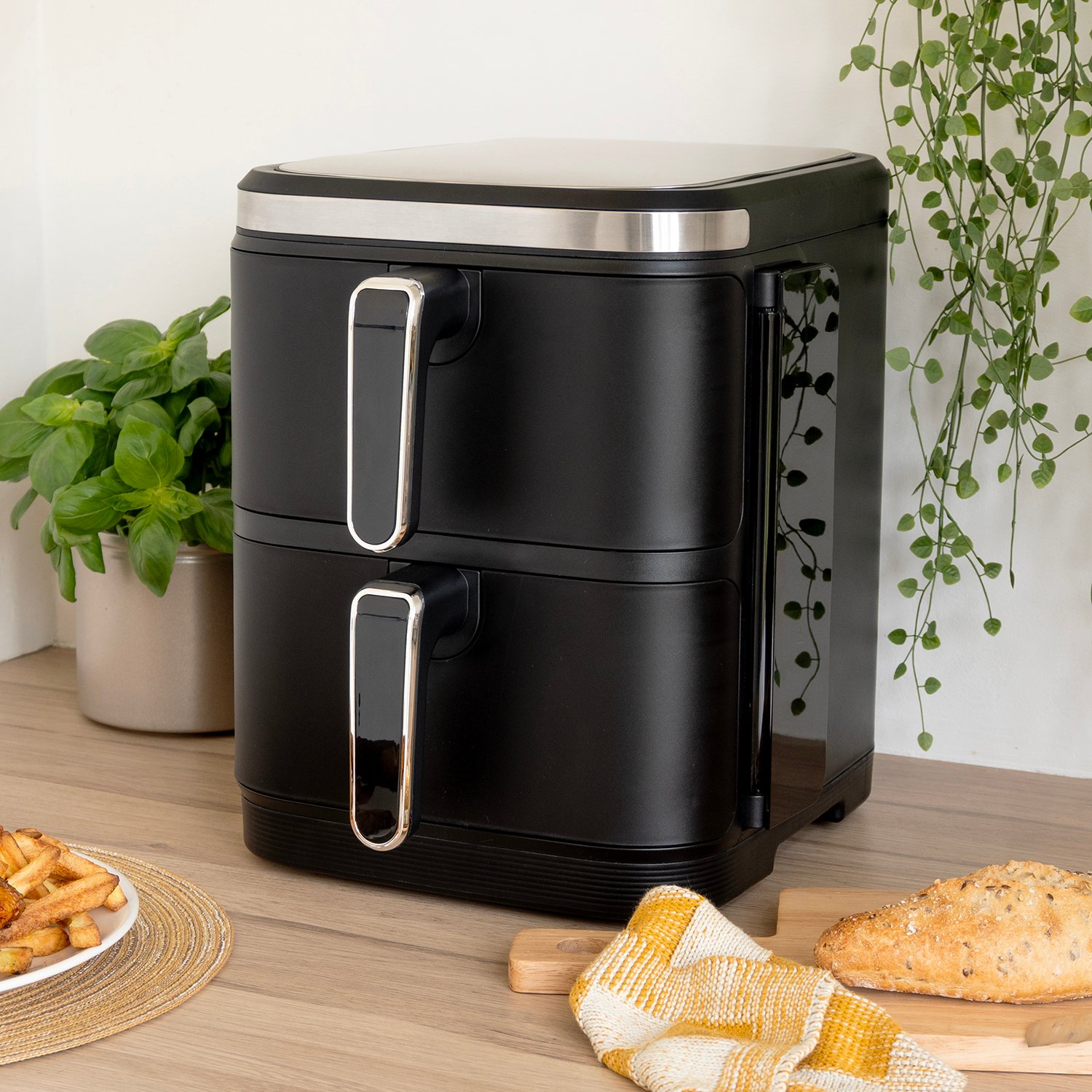 Nexxt Dubbelstaplad Airfryer med 12 matlagningsprogram – 11 liter – Svart 5 Nexxt Dubbelstaplad Airfryer med 12 matlagningsprogram – 11 liter – Svart - Bild 5