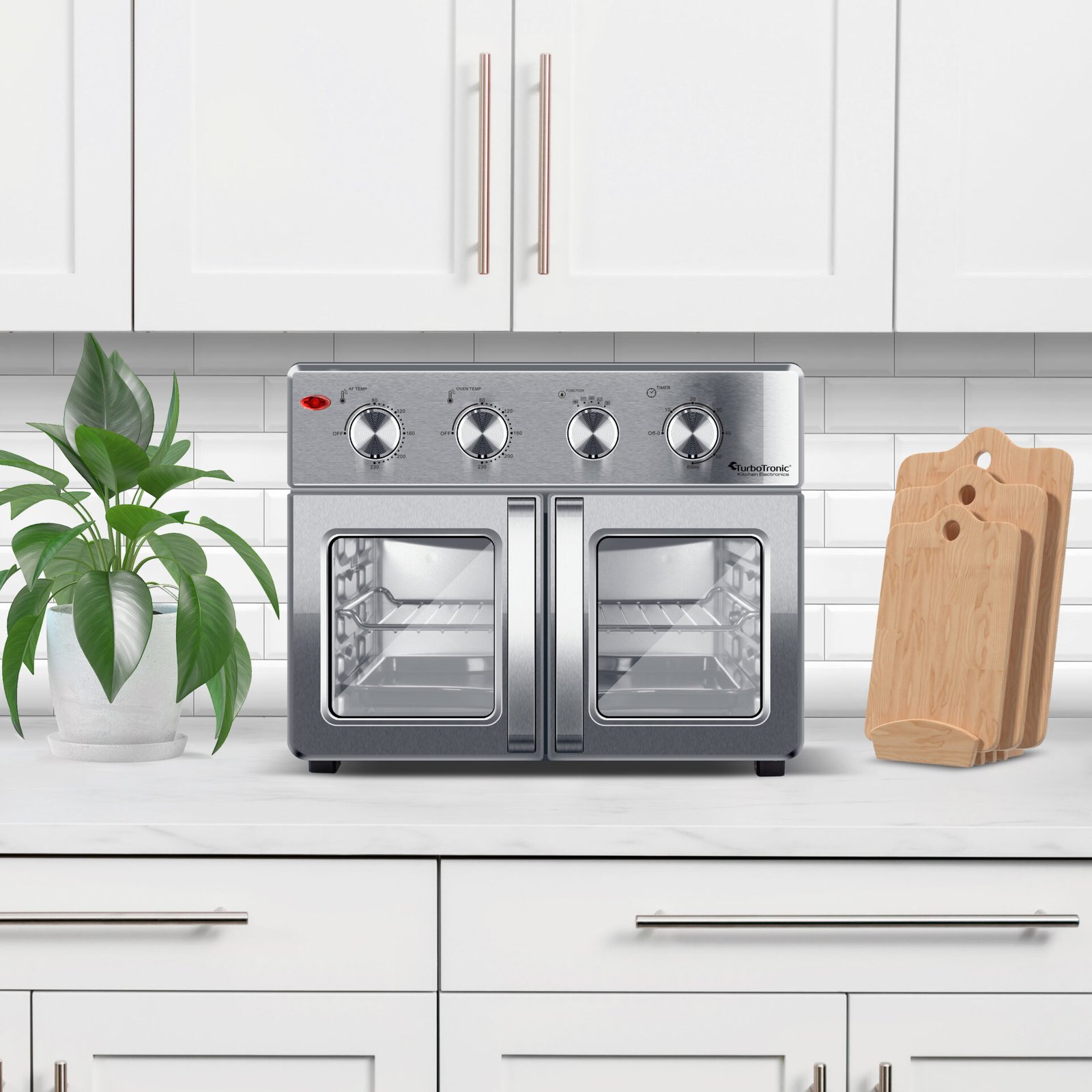 TurboTronic Airfryer XXL och Ugn – Dubbel Dörr – 32 Liter – Silver 5 TurboTronic Airfryer XXL och Ugn – Dubbel Dörr – 32 Liter – Silver - Bild 5