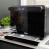 Modern Brend Combi Airfryer Ångugn med digital display och självrengöring.