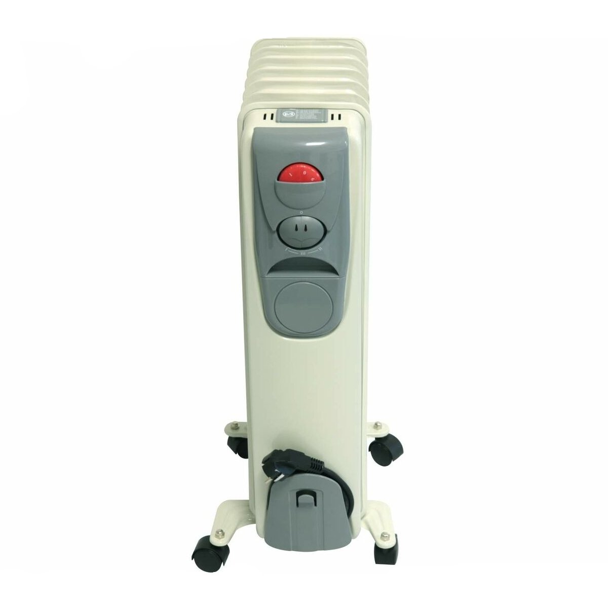 Deski oljeradiator med 7 lameller - Elektrisk värmare - 1500 W - Vit 4 Deski oljeradiator med 7 lameller - Elektrisk värmare - 1500 W - Vit - Bild 4