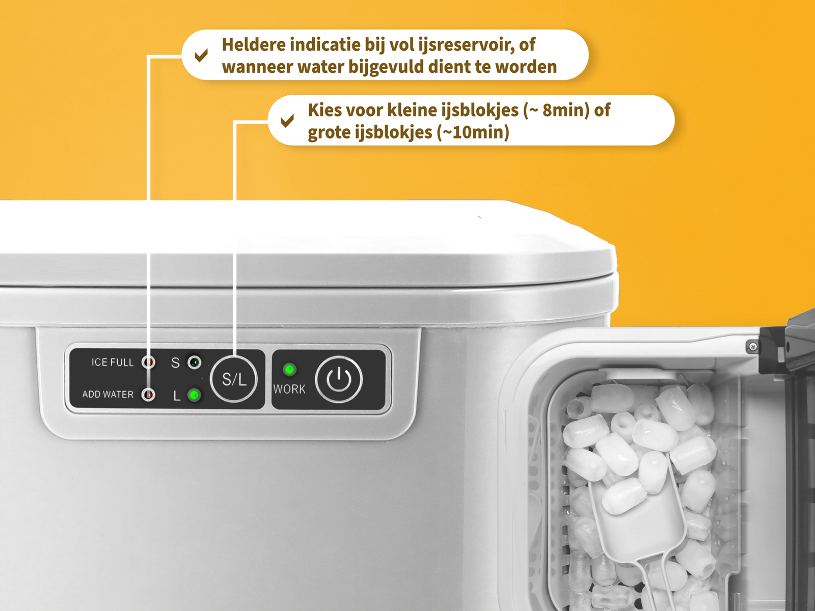 TZS First Austria 5104 Isbitmaskin - Isbitstillverkare inklusive skopa och droppbricka - 2,2L - Vit 3 TZS First Austria 5104 Isbitmaskin - Isbitstillverkare inklusive skopa och droppbricka - 2,2L - Vit - Bild 3