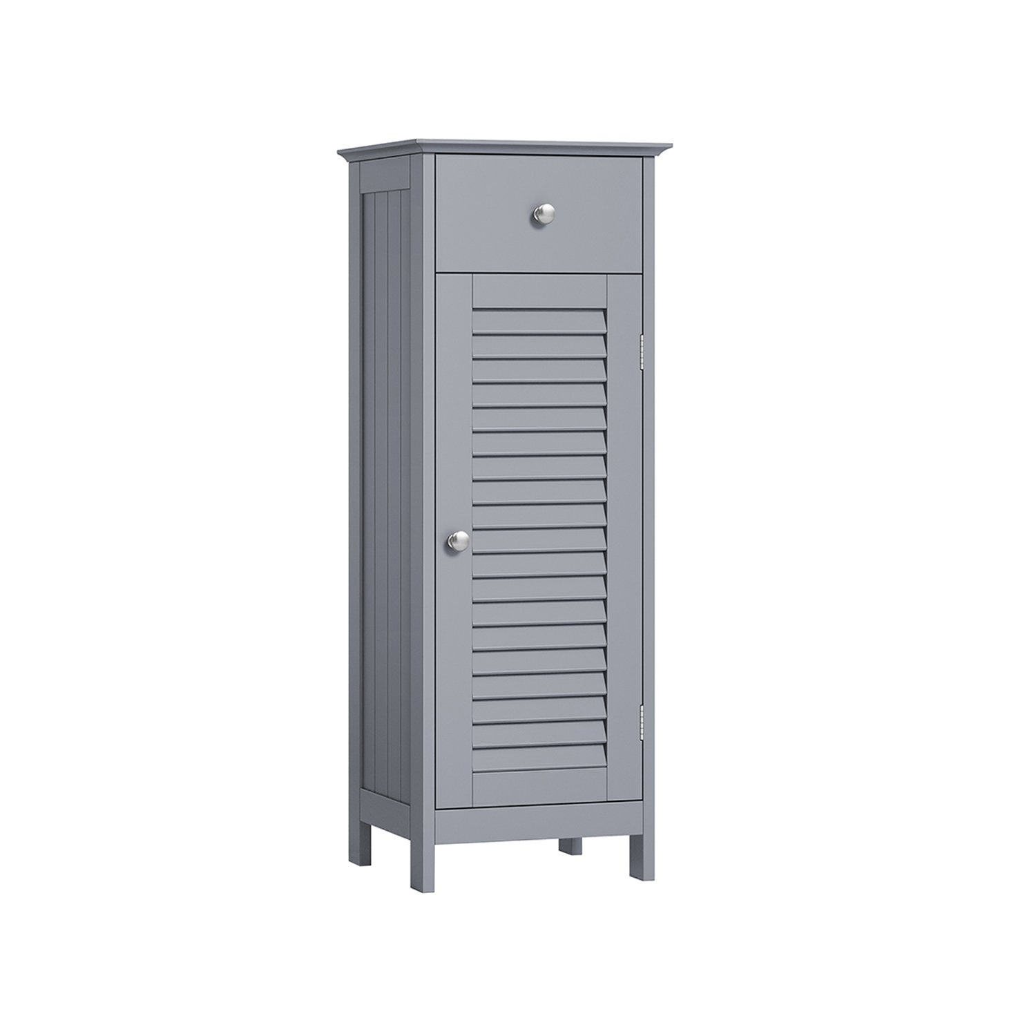 VASAGLE Bathroom Floor Storage Cabinet, Bathroom Storage Unit with 4 Drawers, Bathroom Cabinet Freestanding, 30 x 30 x 82 cm, for Living Room, Dining Room, Kitchen, Modern Style, Mystic Grey LHC040P36 1 VASAGLE Bathroom Floor Storage Cabinet, Bathroom Storage Unit with 4 Drawers, Bathroom Cabinet Freestanding, 30 x 30 x 82 cm, for Living Room, Dining Room, Kitchen, Modern Style, Mystic Grey LHC040P36