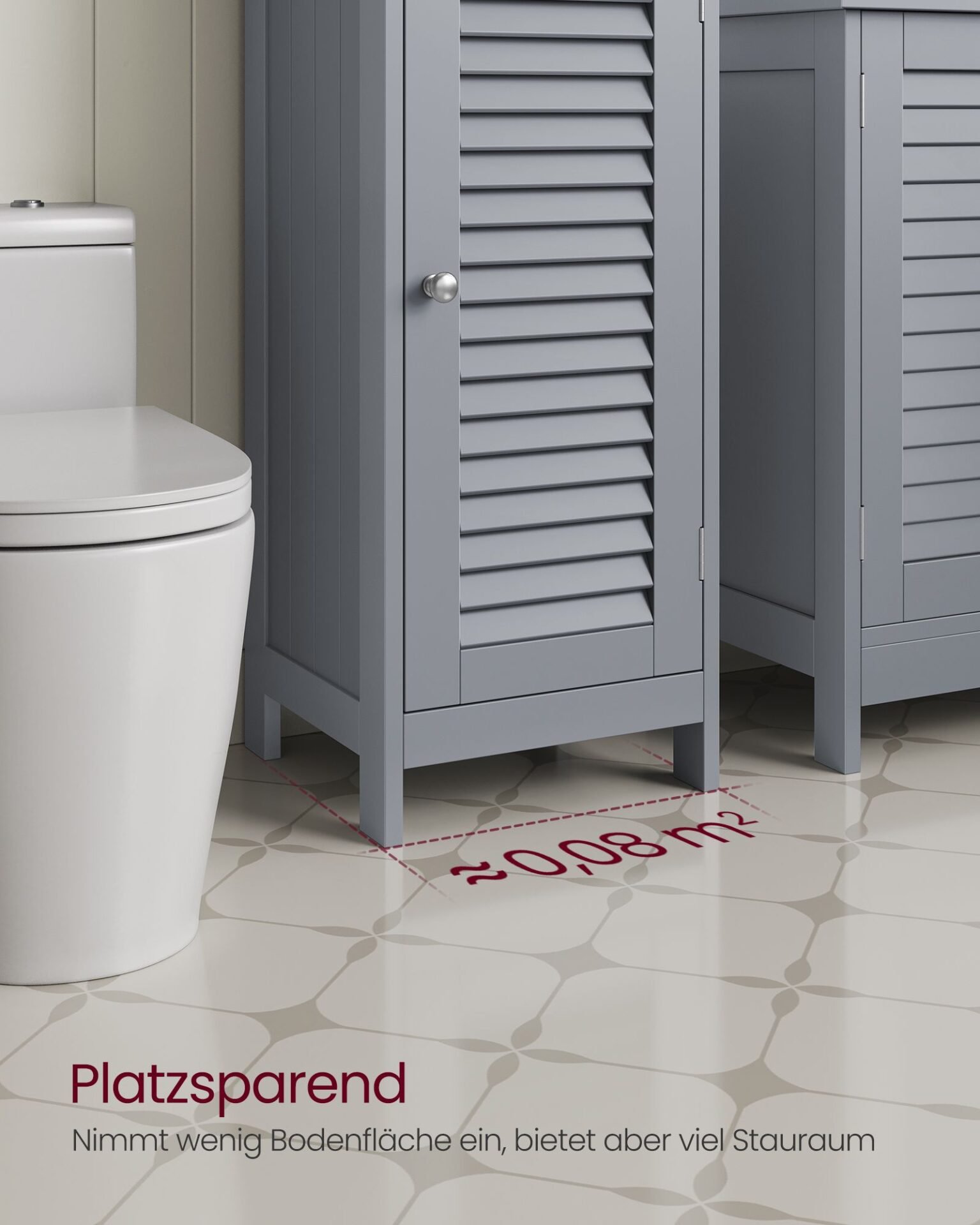 VASAGLE Bathroom Floor Storage Cabinet, Bathroom Storage Unit with 4 Drawers, Bathroom Cabinet Freestanding, 30 x 30 x 82 cm, for Living Room, Dining Room, Kitchen, Modern Style, Mystic Grey LHC040P36 3 VASAGLE Bathroom Floor Storage Cabinet, Bathroom Storage Unit with 4 Drawers, Bathroom Cabinet Freestanding, 30 x 30 x 82 cm, for Living Room, Dining Room, Kitchen, Modern Style, Mystic Grey LHC040P36 - Bild 3