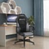 Ergonomisk gaming- och kontorsstol i svart och grått för komfort.