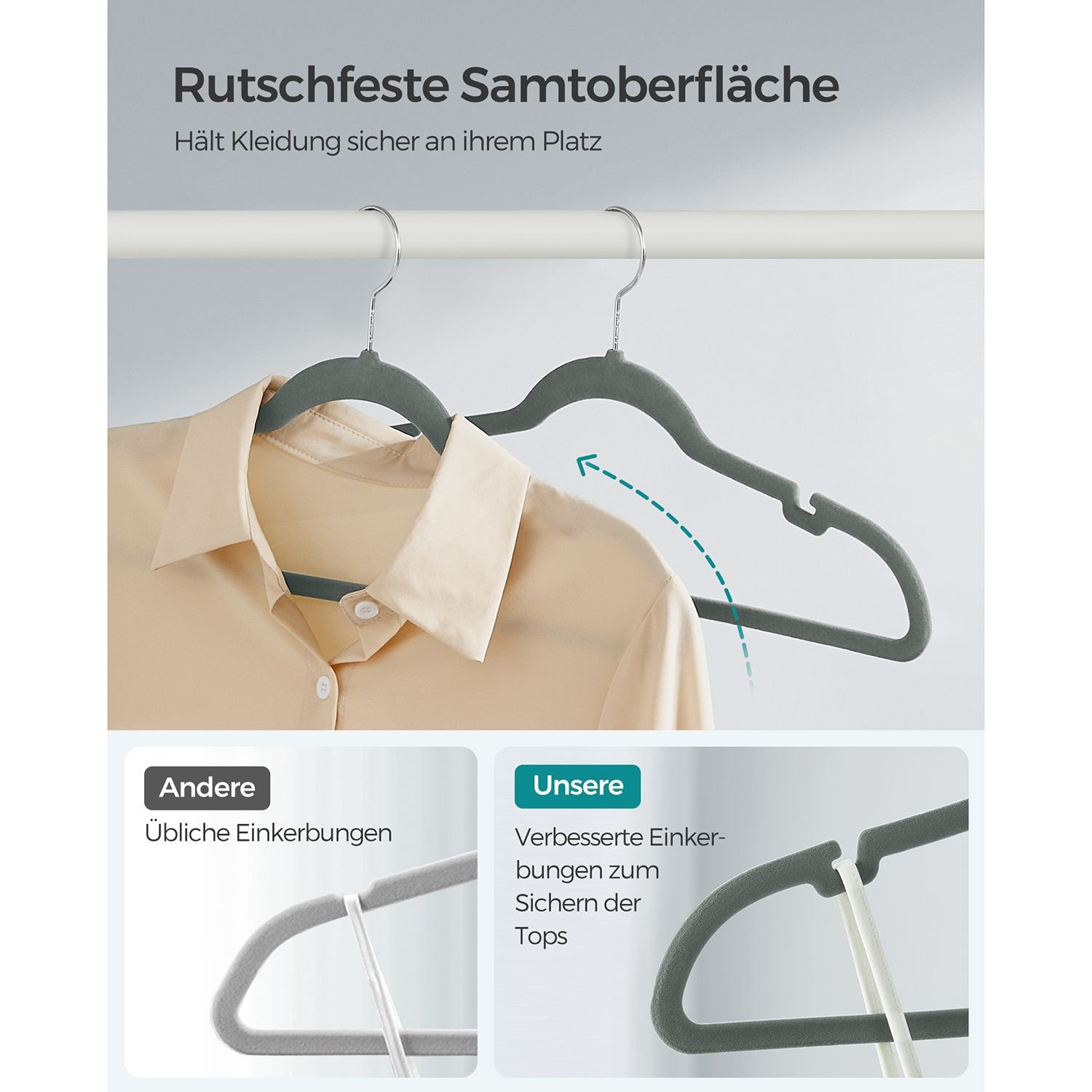 VASAGLE dressing table with LED lighting, 3 colors with adjustable brightness, dressing table with mirror, cosmetic table with adjustable shelves, 2 drawers, modern, ink black RDT123B01 3 VASAGLE dressing table with LED lighting, 3 colors with adjustable brightness, dressing table with mirror, cosmetic table with adjustable shelves, 2 drawers, modern, ink black RDT123B01 - Bild 3