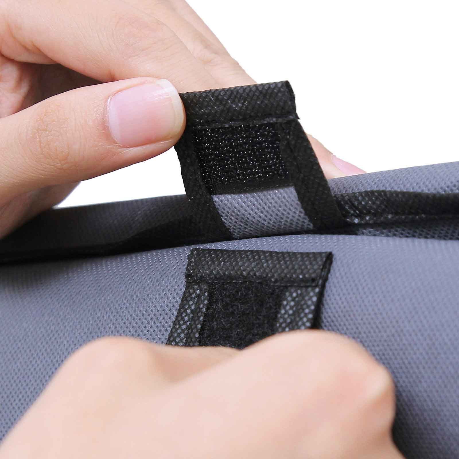 Skohylla med 10 våningar och dammtät överdrag, förvaringsskåp, 88 x 28 x 160 cm, grå 4 Skohylla med 10 våningar och dammtät överdrag, förvaringsskåp, 88 x 28 x 160 cm, grå - Bild 4