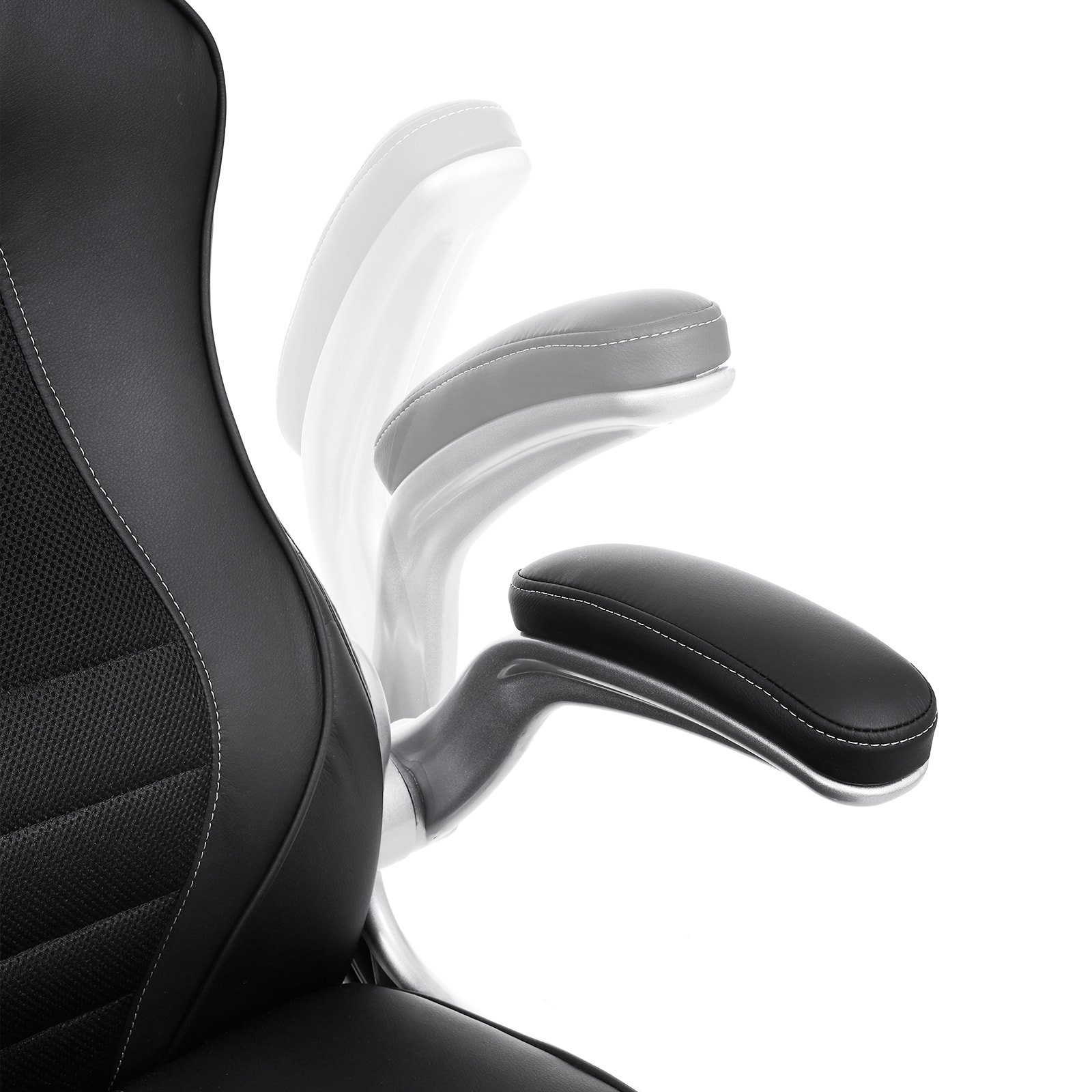 SONGMICS Office Chair Ergonomic Swivel Chair with Folding Arms and Nylon Star Foot 4 SONGMICS Office Chair Ergonomic Swivel Chair with Folding Arms and Nylon Star Foot - Bild 4