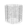 Rund metallgabion med tjocka galler för landskapsdesign.