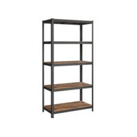 SONGMICS Shelving Unit, 60 x 120 x 200 cm, 750 kg Load Capacity (150 kg per Shelf), Industrial, Adjustable Storage Shelves, for Living Room, Kitchen, Garage, Black and Rustic Brown GLR060B11