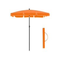 SONGMICS Rectangular Balcony Parasol 2 x 1.25 m, UPF 50+ Protection, Tilting Sunshade, PA-Coated Canopy, Carrying Bag, Garden Terrace, Base Not Included, Orange GPU25OG