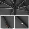 Parasol med LED-lampor och tilt-funktion för trädgården.