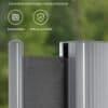 Robust aluminiumsidomarkis för solskydd och insynsskydd.