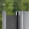 Aluminiumskydd för balkong med rostfri och stabil konstruktion.