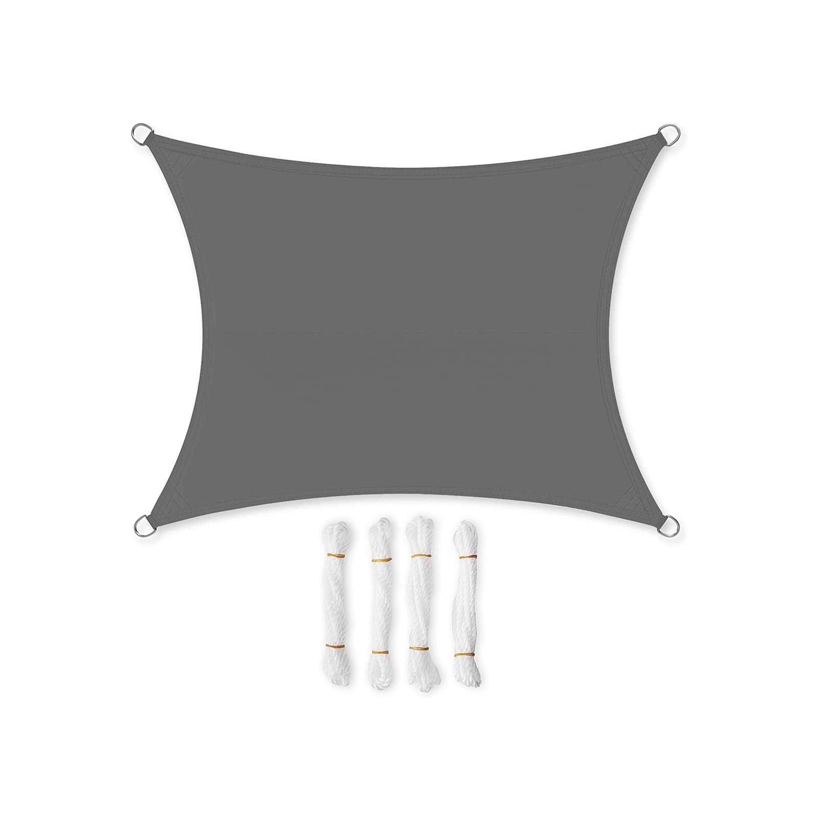 SONGMICS 3 x 4 m Sun Shade Sail, Sun Protection for Garden Balcony and Terrace, PES Polyester, 93% UV Block, Water Repellent, Smoky Grey GSH34GYV1 1 SONGMICS 3 x 4 m Sun Shade Sail, Sun Protection for Garden Balcony and Terrace, PES Polyester, 93% UV Block, Water Repellent, Smoky Grey GSH34GYV1