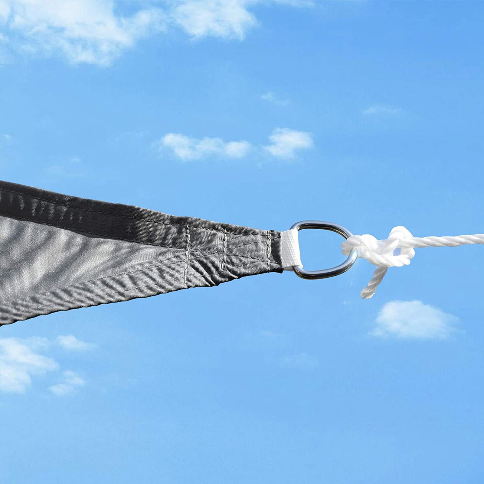 SONGMICS 3 x 4 m Sun Shade Sail, Sun Protection for Garden Balcony and Terrace, PES Polyester, 93% UV Block, Water Repellent, Smoky Grey GSH34GYV1 4 SONGMICS 3 x 4 m Sun Shade Sail, Sun Protection for Garden Balcony and Terrace, PES Polyester, 93% UV Block, Water Repellent, Smoky Grey GSH34GYV1 - Bild 4