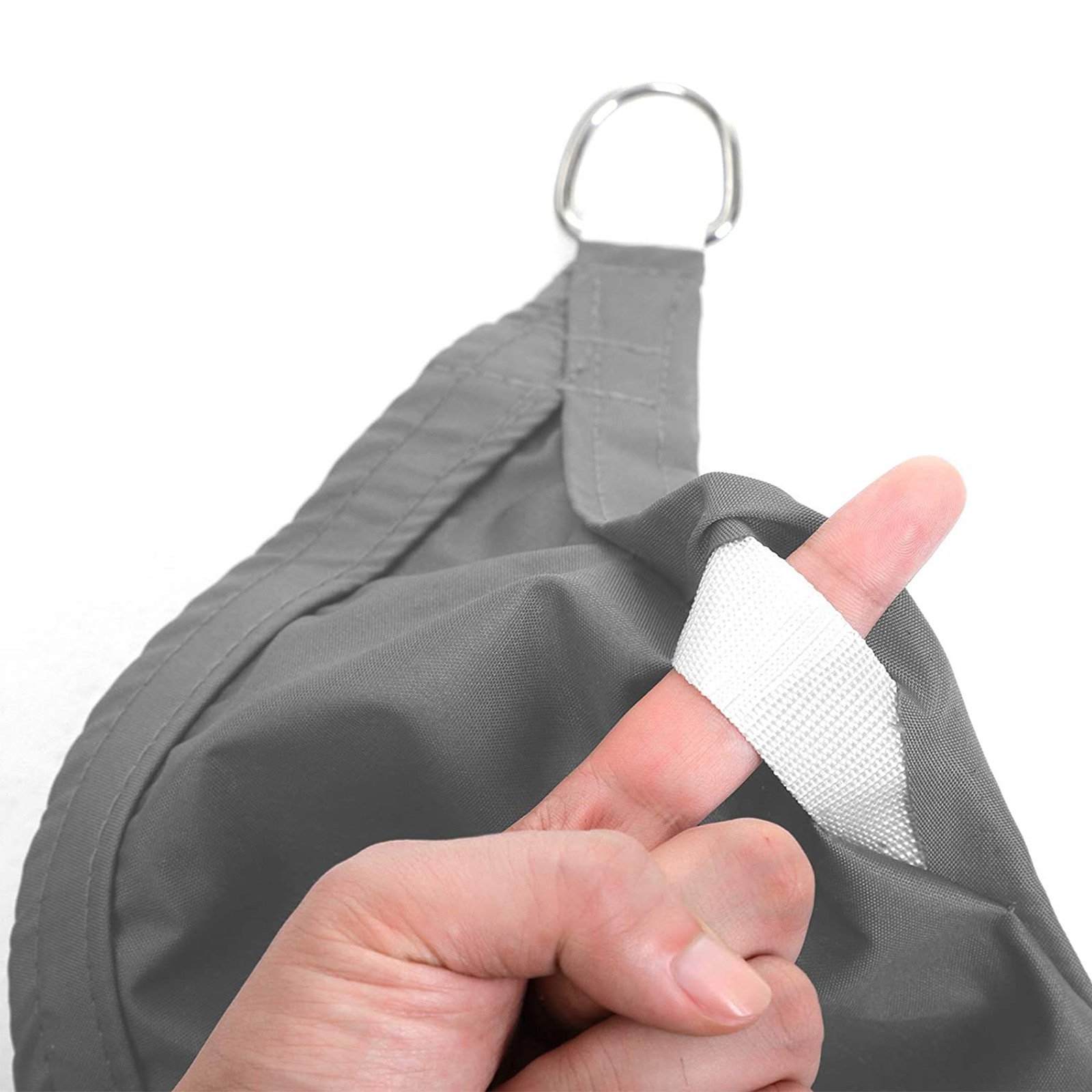 SONGMICS 3 x 4 m Sun Shade Sail, Sun Protection for Garden Balcony and Terrace, PES Polyester, 93% UV Block, Water Repellent, Smoky Grey GSH34GYV1 6 SONGMICS 3 x 4 m Sun Shade Sail, Sun Protection for Garden Balcony and Terrace, PES Polyester, 93% UV Block, Water Repellent, Smoky Grey GSH34GYV1 - Bild 6