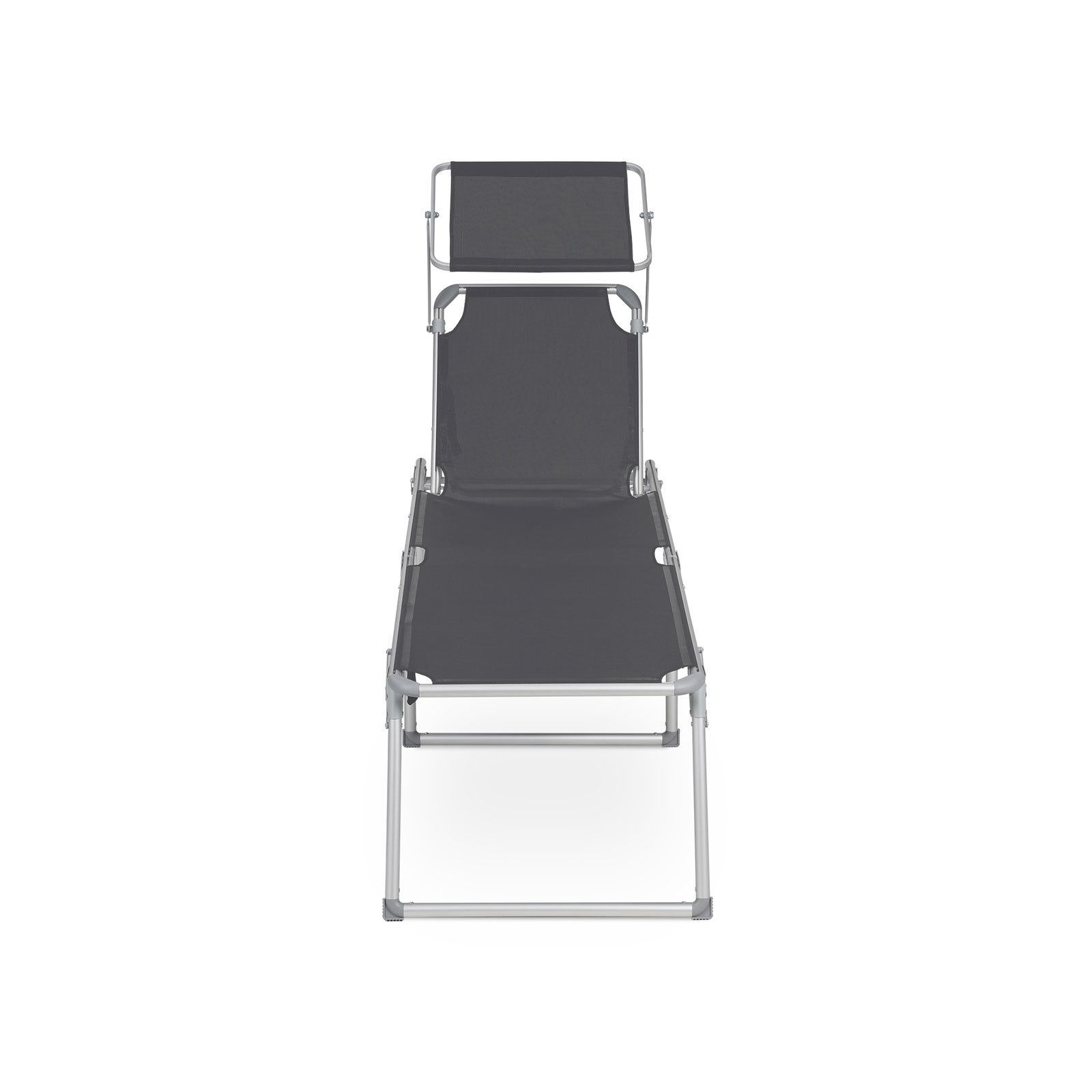 SONGMICS Sun Lounger, Sunbed, Reclining Sun Chair with Sunshade, Adjustable Backrest, Foldable, Lightweight, 55 x 193 x 31 cm, Load Capacity 150 kg, for Garden, Patio, Taupe Colour GCB19BR 2 SONGMICS Sun Lounger, Sunbed, Reclining Sun Chair with Sunshade, Adjustable Backrest, Foldable, Lightweight, 55 x 193 x 31 cm, Load Capacity 150 kg, for Garden, Patio, Taupe Colour GCB19BR - Bild 2