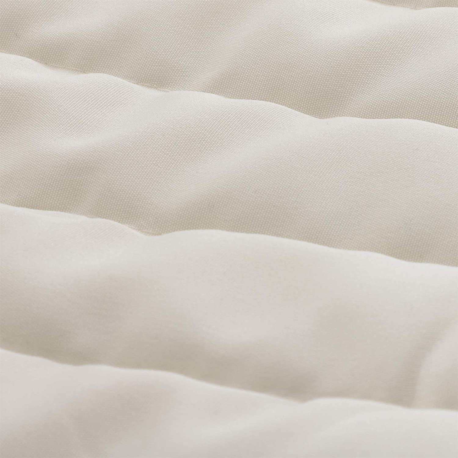 SONGMICS Padded Double Hammock, Quilted Hammock with Detachable Curved Bamboo Spreader Bars, Swing Bed with Pillow, Oxford Fabric, 200 x 140 cm, Load Capacity 225 kg, Cream and Beige GDC34BE 6 SONGMICS Padded Double Hammock, Quilted Hammock with Detachable Curved Bamboo Spreader Bars, Swing Bed with Pillow, Oxford Fabric, 200 x 140 cm, Load Capacity 225 kg, Cream and Beige GDC34BE - Bild 6