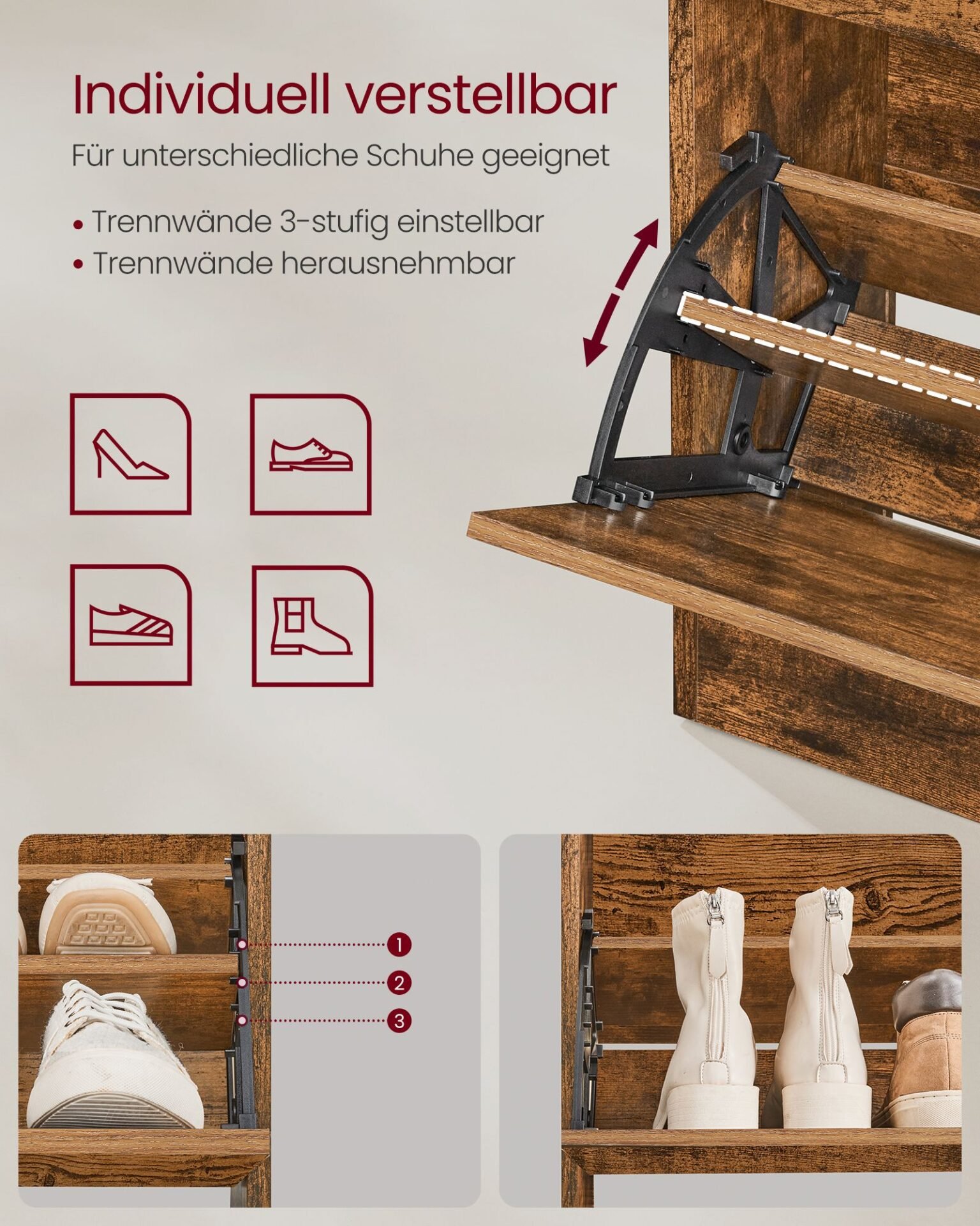 Wooden Shoe Cabinet 5 Wooden Shoe Cabinet - Bild 5