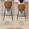 Barstolar med ergonomisk ryggstöd och justerbar höjd, perfekt för hembar.
