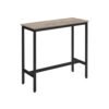 Narrow rectangular bar table with stålram och träskiva för kök eller bar.