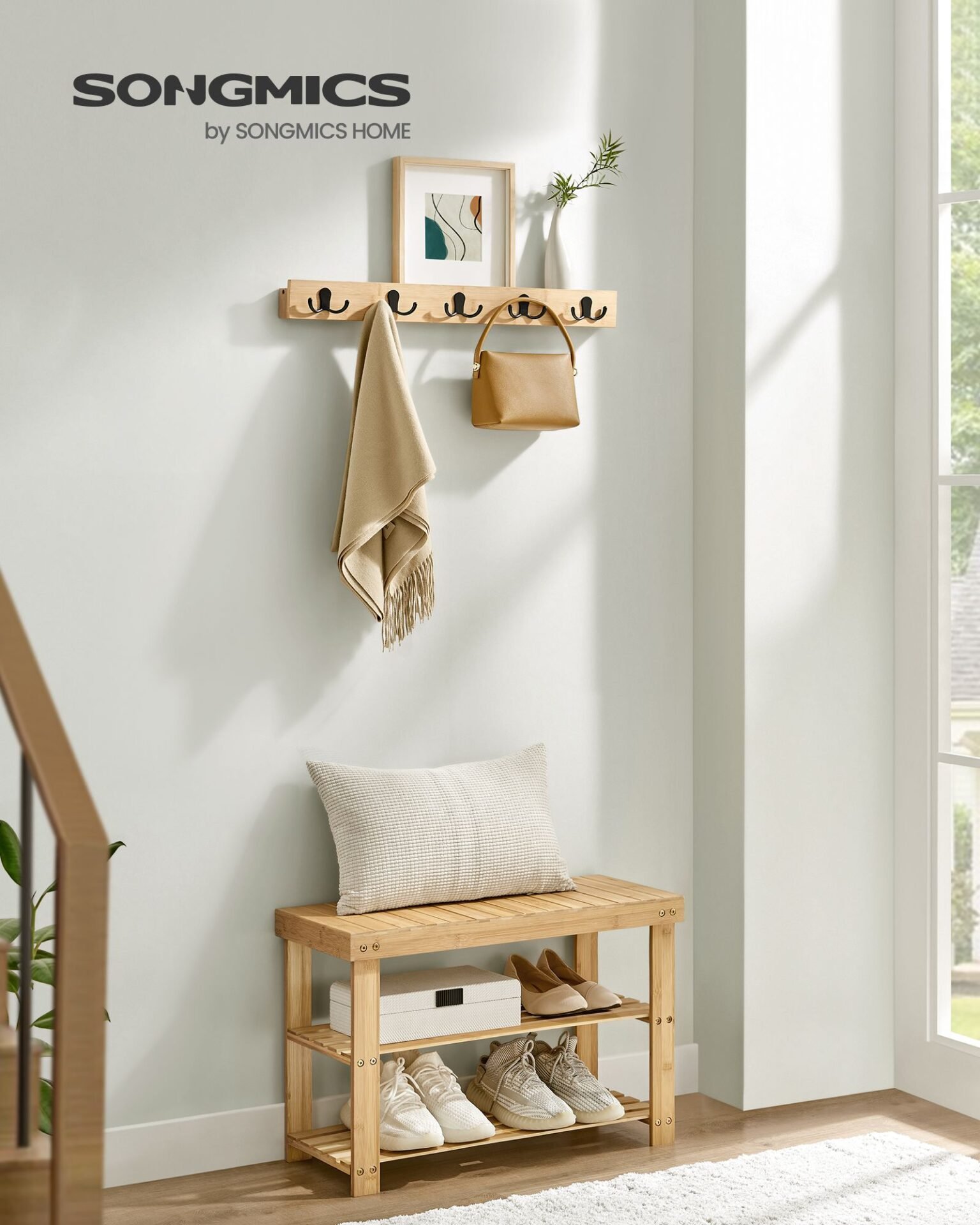 SONGMICS Guinea Pig Playpen with Dense Ramp, Indoor Rabbit Run Hutch Cage, Large Exercise Enclosure with Stairs, DIY Plastic Modular Fence for Hamster, Pet, Small Animals, White LPC004W01 2 SONGMICS Guinea Pig Playpen with Dense Ramp, Indoor Rabbit Run Hutch Cage, Large Exercise Enclosure with Stairs, DIY Plastic Modular Fence for Hamster, Pet, Small Animals, White LPC004W01 - Bild 2