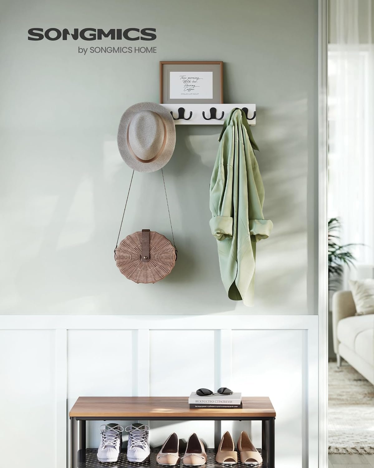 SONGMICS Wall-Mounted Coat Rack, LCR006W01 2 SONGMICS Wall-Mounted Coat Rack, LCR006W01 - Bild 2